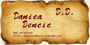 Danica Denčić vizit kartica